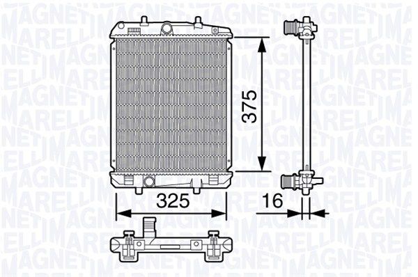 MAGNETI MARELLI radiatorius, variklio aušinimas 350213137200